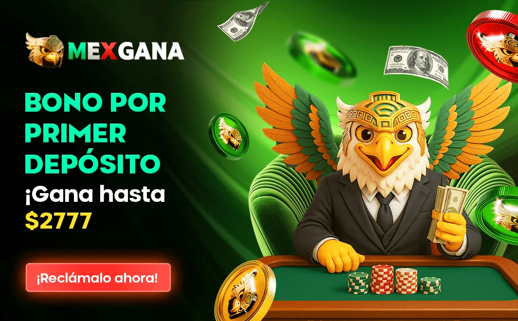 Material de marca; no es una captura de Taboo Mascota MexGana en una campaña de primer depósito